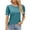 Green, variant on Fesfesfes T Shirt Women's Fashion Solid Round Neck Short Sleeves Casual T-Shirt Top Dressy Tops for Women S(US:4)