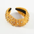 thumbnail image 4 of Clearance! Hontri 1 Headband under $10, Fashion Headbands for Women Girls Headbands Vintage Headband Wide Top Knot Rhinestone Hair Hoops for Casual Wedding On Sale, 4 of 8