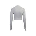 thumbnail image 3 of goowrom Women Solid Color Ribbed Knit Zipper Turtleneck Pullover, 3 of 10