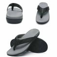 thumbnail image 3 of MEGNYA Mens Orthopedic Flip Flops for Plantar Fasciitis, Athletic Toe-Post Sandals with Arch Support, Comfort Walking Thong Slippers for Sport Exercise Activities, 3 of 5