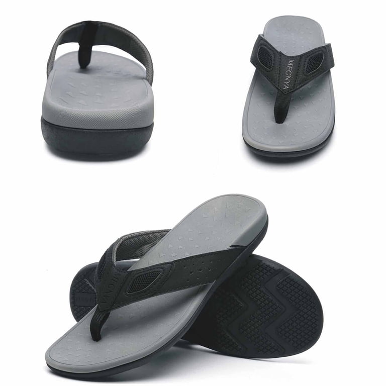 MEGNYA Mens Orthopedic Flip Flops for Plantar Fasciitis  display picture 3