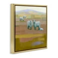 thumbnail image 4 of Stupell Industries Sheep Grazing Pasture Animals Painting Gold Floater Framed Canvas Art Print Wall Art, 18 x 18, 4 of 10