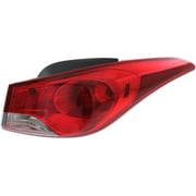 Tail Light Compatible With 2011-2013 Hyundai Elantra Right Passenger Side, Outer With bulb(s)