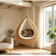 thumbnail image 5 of Handwoven Hanging Cat Cocoon, Durable Hand‑Knotted Hanging Cat Pod Bed for Cats to Play Lounge and Sleep, 5 of 5