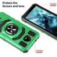 thumbnail image 5 of For Boost SCHOK Volt SV55 Case Shockproof Ring Stand Built In Megnat Phone Cover With Free Tempered Glass Screen Protector - Green, 5 of 5