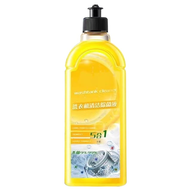 Washing Machine Cleaner – 8 Uses Per Bottle Removes Hardwater Stains & Odor - Causing Buildup Inside Drum, Washer Cleaner for All Front & Top Load Washers & High Efficiency Machine, Lemon, 17fl oz