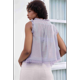 thumbnail image 4 of Blusas de Verano Bohemias con Lazo Frontal para Mujer, Blusas Playeras de Encaje con Botones, Sin Mangas, de de , Y2k 2025, Azul , Talla S, 4 of 5