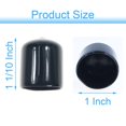 thumbnail image 2 of Tapones de extremo de PVC flexible negros de 2,5 cm Acocony, paquete de 12, 2 of 5