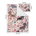 thumbnail image 5 of Dachshund and Flower Duvet Cover and Pillowcase Set for Single Bedding, Bedroom Accessories for Kids Teens, 5 of 5
