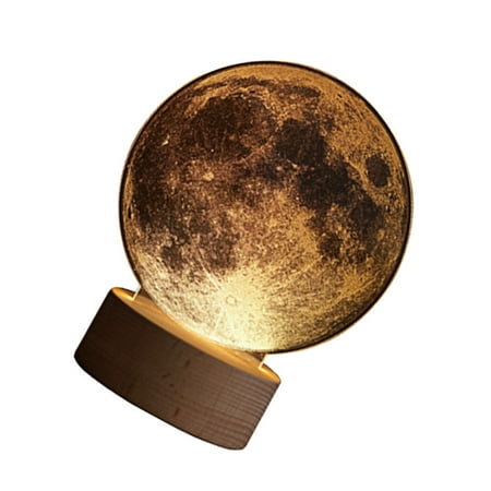 

3D Printed LED Moon Lamp LED Night Light USB Charging Desk Lamp for Bedroom and Living Room