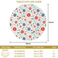 thumbnail image 3 of Pioneer Flower Floral Print Pattern Round Tablecloth 60 X 60 Inch, Wrinkle Resistant Wipeable Table Cloth for Kitchen Dining Picnic Patio Party, 3 of 6