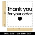 thumbnail image 2 of Thank You For Your Order Simple Elegant Heart Small Business Self-Inking Rubber Stamp Ink Stamper - Lime Green Ink - Small 1 Inch, 2 of 7