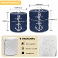 thumbnail image 6 of Coastal Anchor Pressure Cooker Cover Nautical Knot Navy Blue Dust Cover for Kitchen Appliances with Top Handle & Storage Pockets, Fits 8 Quart Instant Pot, Air Fryer, Crock Pot, 6 of 9