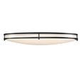 thumbnail image 3 of Westinghouse Lighting 6136300 Lauderdale Transitional Contemporary One-Light, 33 Inch 40 Watt LED Indoor Flush Mount Fixture Selectable, Matte Black Finish, Frosted Acrylic Shade, 3 of 5