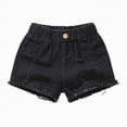 thumbnail image 4 of Kaprioy Girls Denim Shorts Toddler Girls Summer Cozy Casual Ripped Jeans Shorts Baby Kids Solid Color Daily Wear Denim Short Pants, 4 of 5