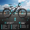thumbnail image 5 of SUNTIBYE Electric Bike for Adults, 26" Fat Tire Class 2 Ebike, 48V 15Ah 750W, UL2849, Up to 65 Miles, White, 5 of 11