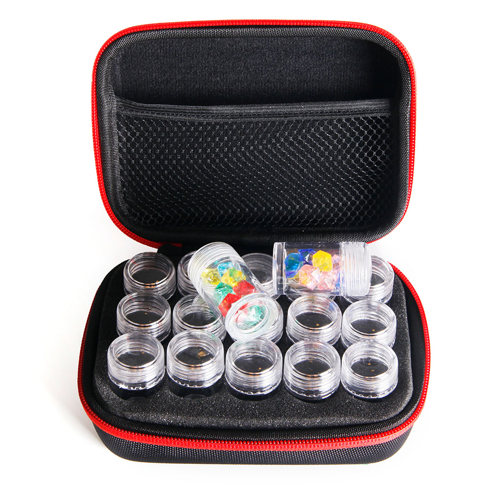 Middle Yookat 2 Pack Embroidery Diamond Storage Box with 60PCS Small Clear Plastic Bead Containers Diamond Embroidery Box for DIY Art Craft Diamond Beads