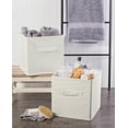 thumbnail image 2 of DII Non Woven Fabric Storage Bin Organizer Cube, Small Set, 11x11x11", White, 2 Piece, 2 of 7