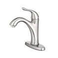 thumbnail image 1 of Open Box HomePointe Single Lever Bathroom Faucet with Plastic Pop-Up, Nickel, 1 of 7