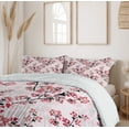 thumbnail image 6 of Ambesonne Floral Duvet Cover Sets, Nature Inspired Branches, 2-King, Rose Ruby Black, 6 of 7