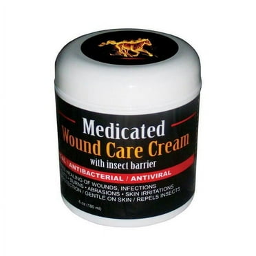 E3 Elite Medicated Wound Cream Antibacterial Antiviral Insect Repellent for Pets - 6 oz