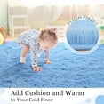 thumbnail image 3 of Softlife Super Soft Rug For Living Room Fluffy Rugs For Dorm Room Cute Plush carpet For Bedroom,6' x 9',Cerulean Blue, 3 of 6