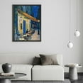 thumbnail image 3 of NJSTORE  Cafe Terrace at Night Modern Stretched and Framed Giclee Canvas Prints Van Gogh Oil Paintings Reproduction Cityscape Picture on Canvas Wall Art Ready to Hang for Bedroom Home Decor 12x16in, 3 of 7