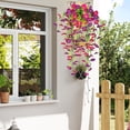 thumbnail image 6 of Safeglitz Artificial Hanging Flowers for Outdoors, 4-Piece Set of Cascading Blooms, UV-Resistant Plants for Porches & Gardens, Realistic Look with No Watering Required, 6 of 8