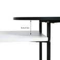 thumbnail image 6 of Round Coffee Table and Rectangular Unique Coffee Table Sets, 2 in 1 Cute Coffee Tables for Living Room, Black and White, 6 of 9