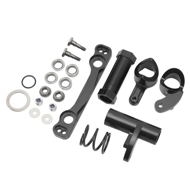 Conjunto De Grupo De Dirección De Coche RC, Kit De Montaje De Dirección RC Resistente Y Duradero Para Coches RC ANGGREK Negro