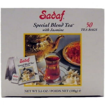 Sadaf Special Blend Tea with Jasmine 50 T/B 3.5 oz.( Pack of 2 )