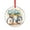 Pattern-3, variant on Vintage Bicycle Blue Hydrangeas Paris Christmas Ornament Holiday Ornaments Decoration for Home Vintage Blue Bike Bicycle with Flowers Ride Round Glass Hanging Ornament