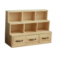 thumbnail image 2 of Armario de almacenamiento de madera con cajones, compartimento, escritorio decorativo portátil clásico 3 cajones, 2 of 9