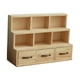 thumbnail image 2 of Armario de almacenamiento de madera, organizador de escritorio de maquillaje multiusos, armario de mesa para 3 cajones, 2 of 9
