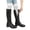 White, variant on Winter Women's Extra Long Button Boot Socks with Lace Trim Over the Knee Thigh High Lace Stockings