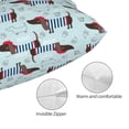 thumbnail image 3 of Fotbe Dachshund Dog Puppy Funda de Almohada Decorativa Estilo Occidental, Lujo en Algodón, Fundas para Almohadas King, Cojín Estampado para Decoración del Hogar-14"x20", 3 of 6
