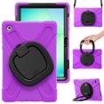 thumbnail image 2 of For Samsung Galaxy Tab A11+/ Tab A9+ 11 inch Case, 360 Rotatable Handle Stand, Shoulder Strap, Drop-Proof Design, Purple, 2 of 7