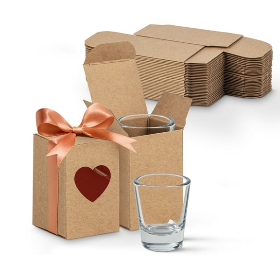 MT Products Tuck Top Kraft Paperboard Gift Boxes 2" x 2" x 3" - Pack of 500