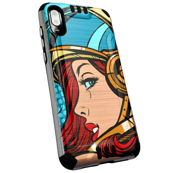 DALUX Combat Phone Case Compatible with Alcatel TCL A2X / A508DL - Space Girl