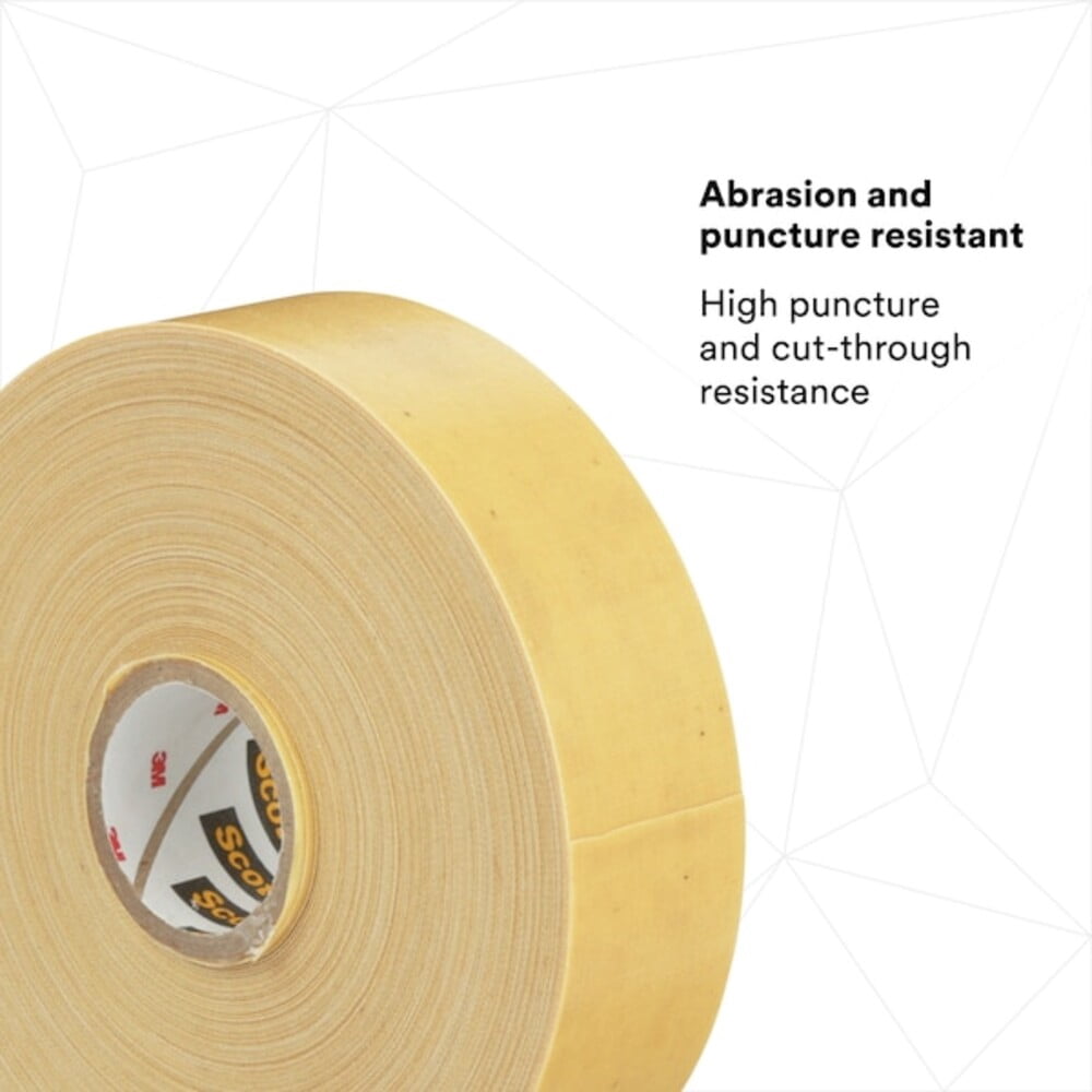 Varnished Cotton Cambric Electrical Tape 2520, Scotch, 3/4 in W x 108 ft L, 8 mil, Yellow