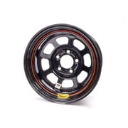 Bassett 58D52I IMCA D-Hole Wheel - 15 x 8 in. - 5 x 5 in. - Black - 2 in. Back Spacing - 19 lbs