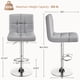 thumbnail image 3 of Taburetes de bar Yaheetech, 2 unidades, de piel sintética, ajustables, color gris claro, 3 of 9