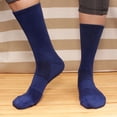 thumbnail image 2 of Women's Rayon from Bamboo Fiber Antibacterial Ultra Breathable Wicking Supported Toe and Heel Crew Socks - Navy - 4 Pairs, 2 of 6