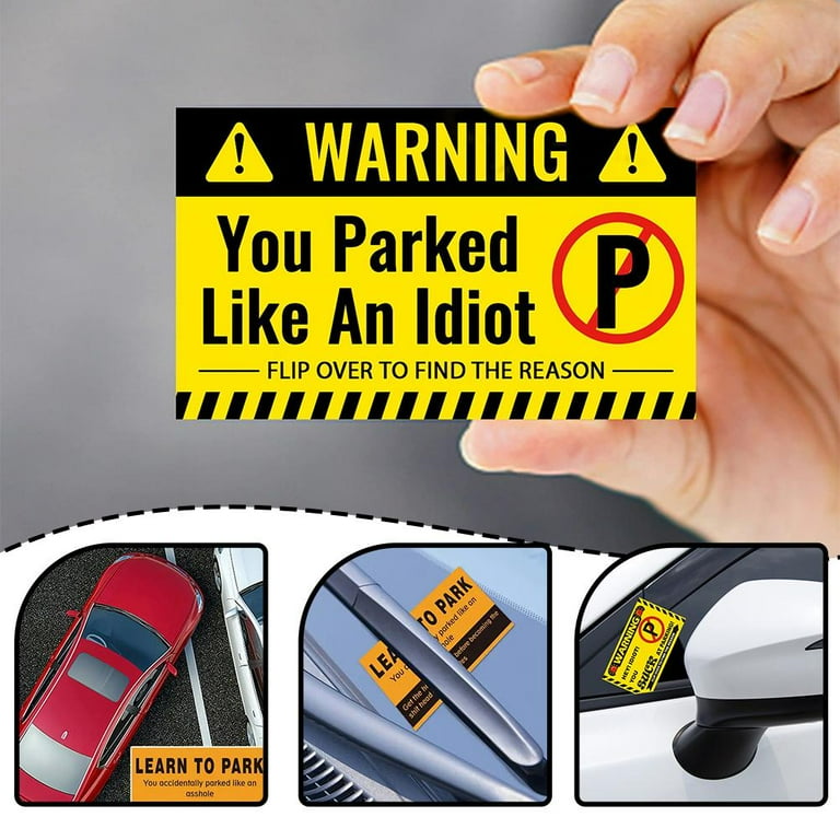 QAOlDH 50 Pieces Bad Parking Cards You Parked Like an Idiot Cards 3.5 x 2 Inches N - Walmart.com for Free Printable Bad Parking Cards