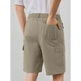 thumbnail image 3 of Demotime Mens Hiking Cargo Shorts with 5 Zipper Pockets Quick-Dry Lightweight Golf Casual Shorts Dusty Khaki XL, 3 of 7