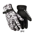 thumbnail image 2 of 1 Pair Cycling Gloves Sports Skiing Rider Protector Hand Warmer Winter Warm Cold Weather Mittens Waterproof Nonslip Thermal Mitt Protector Gray, 2 of 8