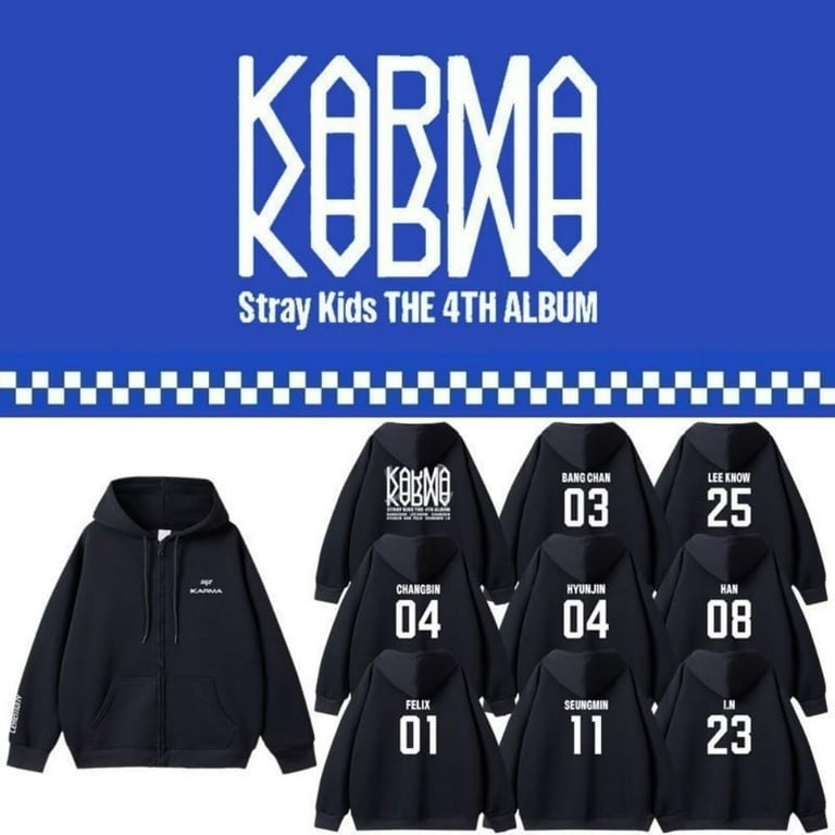Straykids KARMA Album Cotton Hoodie - 2 Styles (Group Logo