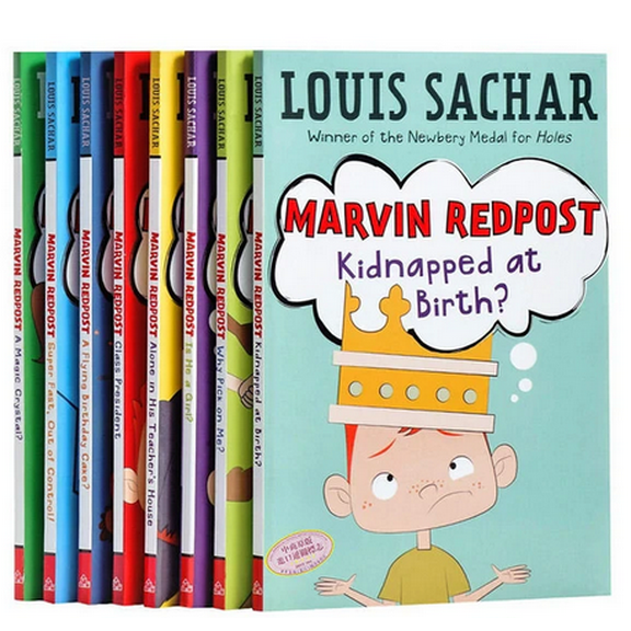 Marvin Redpost Series Complete Set Books 1-8 : Kidnapped at Birth? Why Pick on Me? Is He a Girl? Alone in His Teacher's House? Class President? ... by Louis Sachar (Paperback Collection)