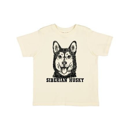 

Inktastic Siberian Husky Sketch Portrait with Dog Breed Name Gift Toddler Boy or Toddler Girl T-Shirt