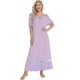 thumbnail image 2 of Womens Short Sleeve Sleepshirt Scoopneck Cute Nightdress 26s, 2 of 4